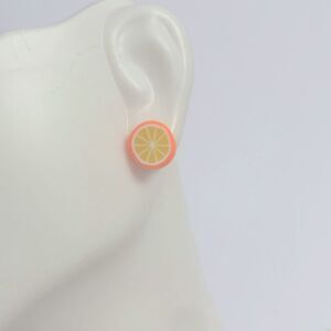Orange Slice Stud Earrings
